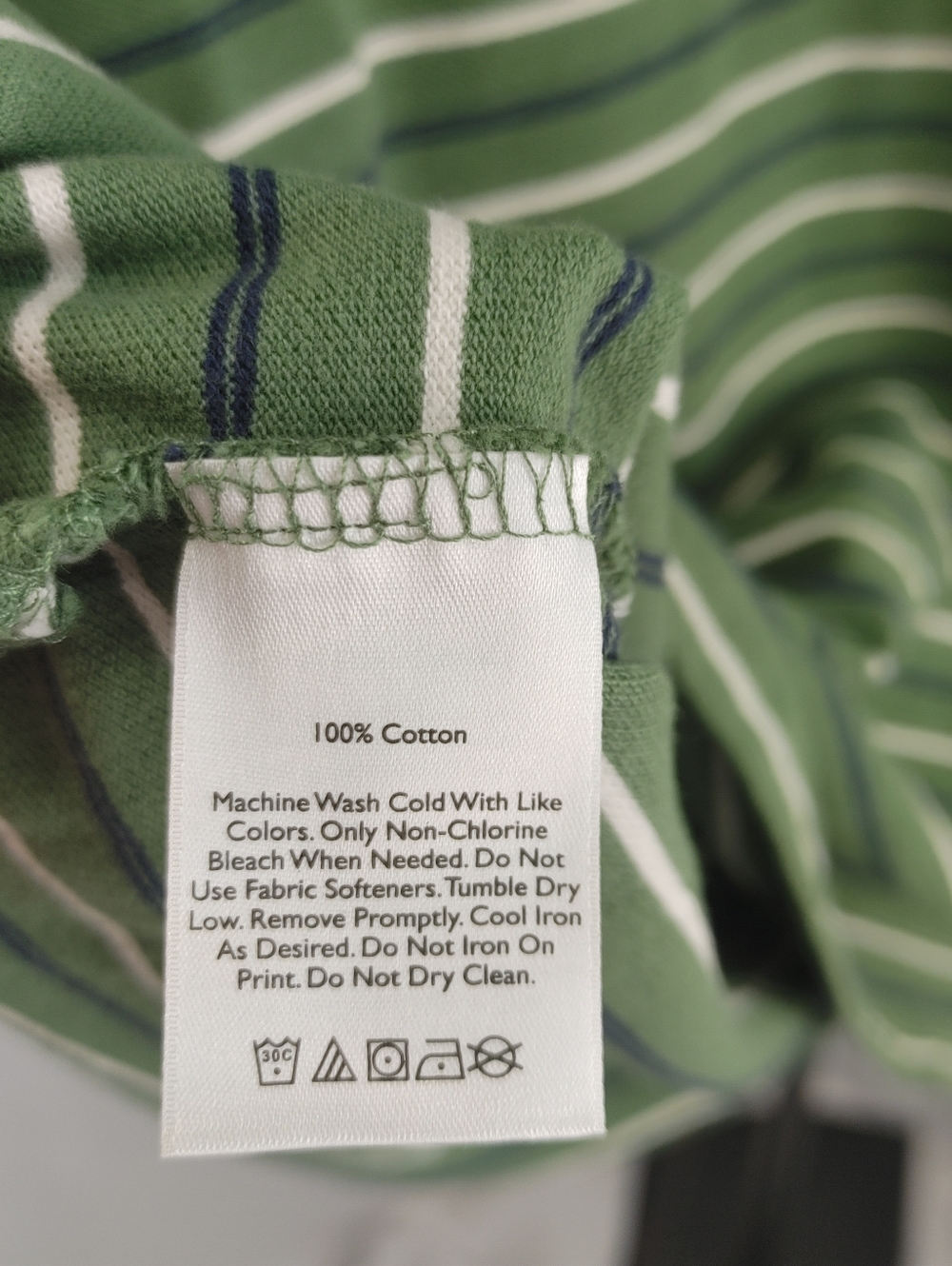 Eddie Bauer Green Striped Polo Shirt Mens XL Cotton Short Sleeve Casual - Picture 5 of 10